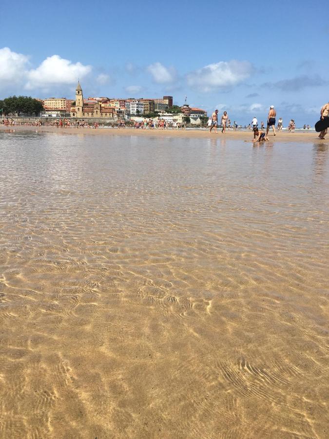Апартаменты Atico Marques Vistas Al Mar - Garaje Opcional Хихон Экстерьер фото